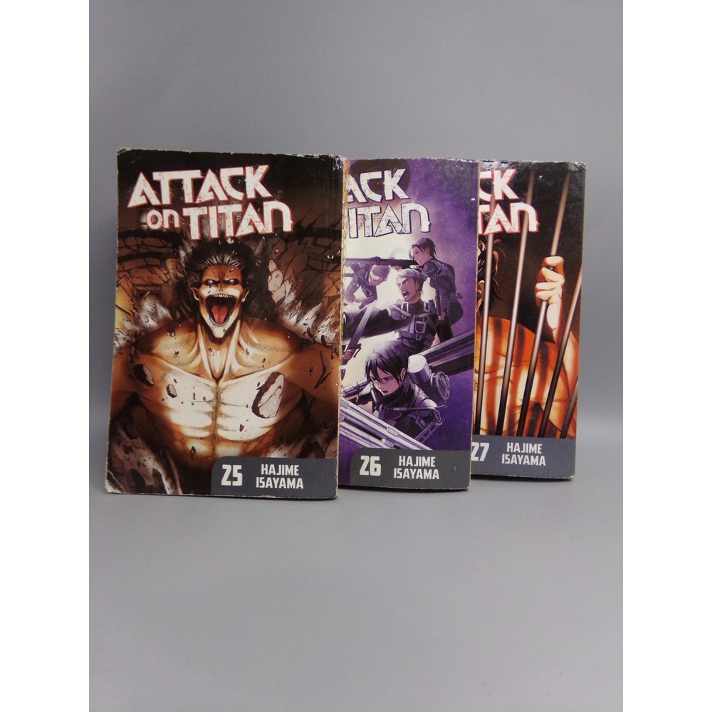 Attack on Titan Manga Volumes 25 26 27 Hajime Isayama Japanese Graphic Novels